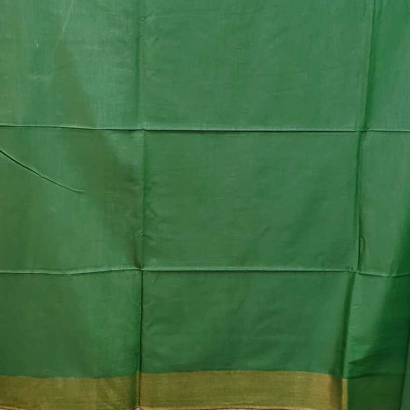 Silk Cotton Zari Border Block Print Saree #1 Silk Cotton Zari Border Block Print Saree #1