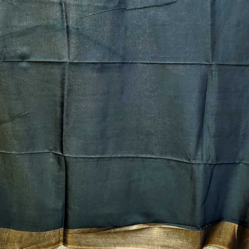 Silk Cotton Zari Border Block Print Saree #2 Silk Cotton Zari Border Block Print Saree #2