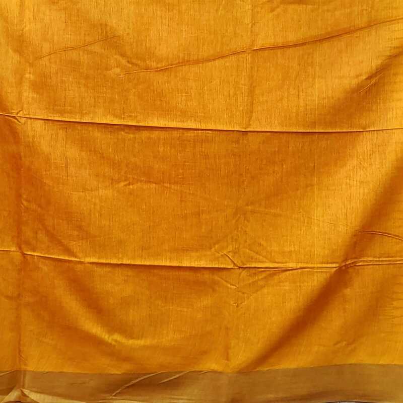 Silk Cotton Zari Border Block Print Saree #7 Silk Cotton Zari Border Block Print Saree #7