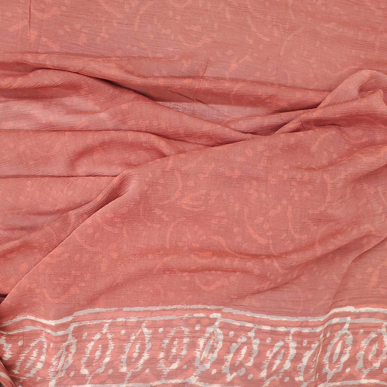 Modal Chiffon Dabu Print Saree #1 Modal Chiffon Dabu Print Saree #1