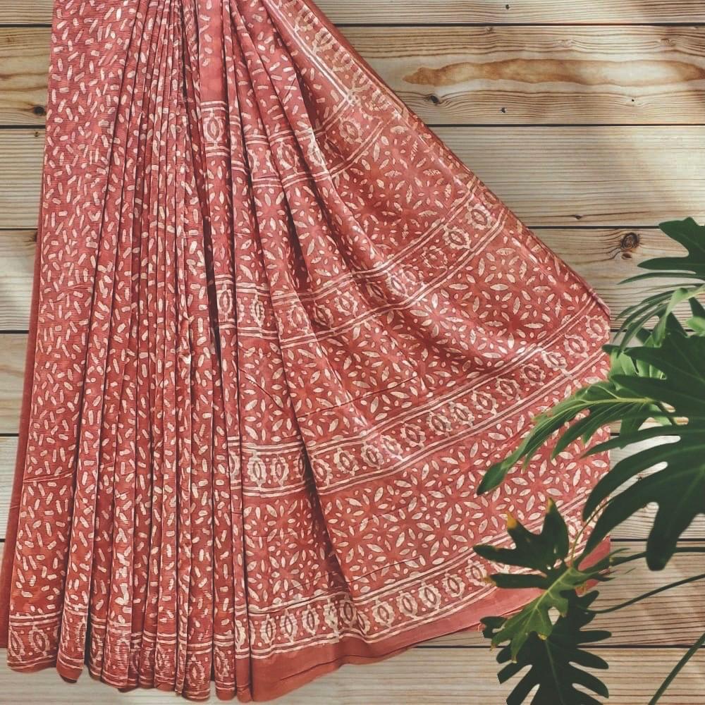 Modal Chiffon Dabu Print Saree #1 Modal Chiffon Dabu Print Saree #1