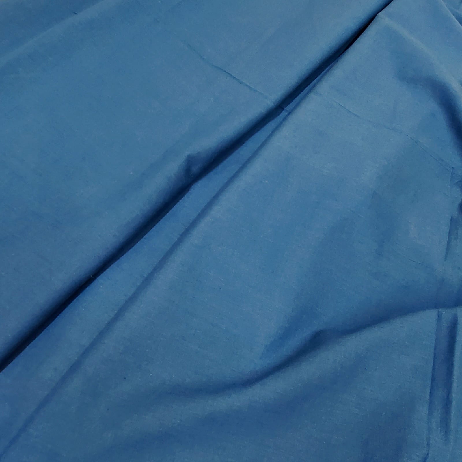 Silket Cotton Plain Fabric (Sea Blue) Silket Cotton Plain Fabric (Sea Blue)