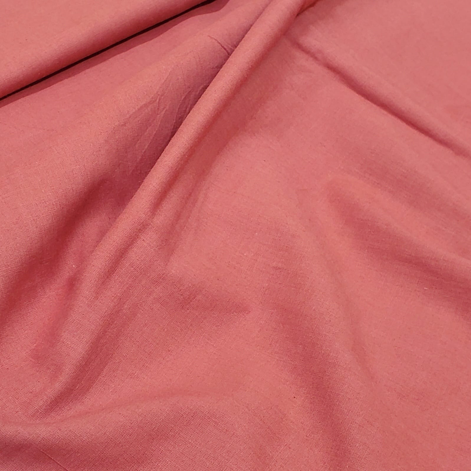 Silket Cotton Plain Fabric (Peachy Pink) Silket Cotton Plain Fabric (Peachy Pink)