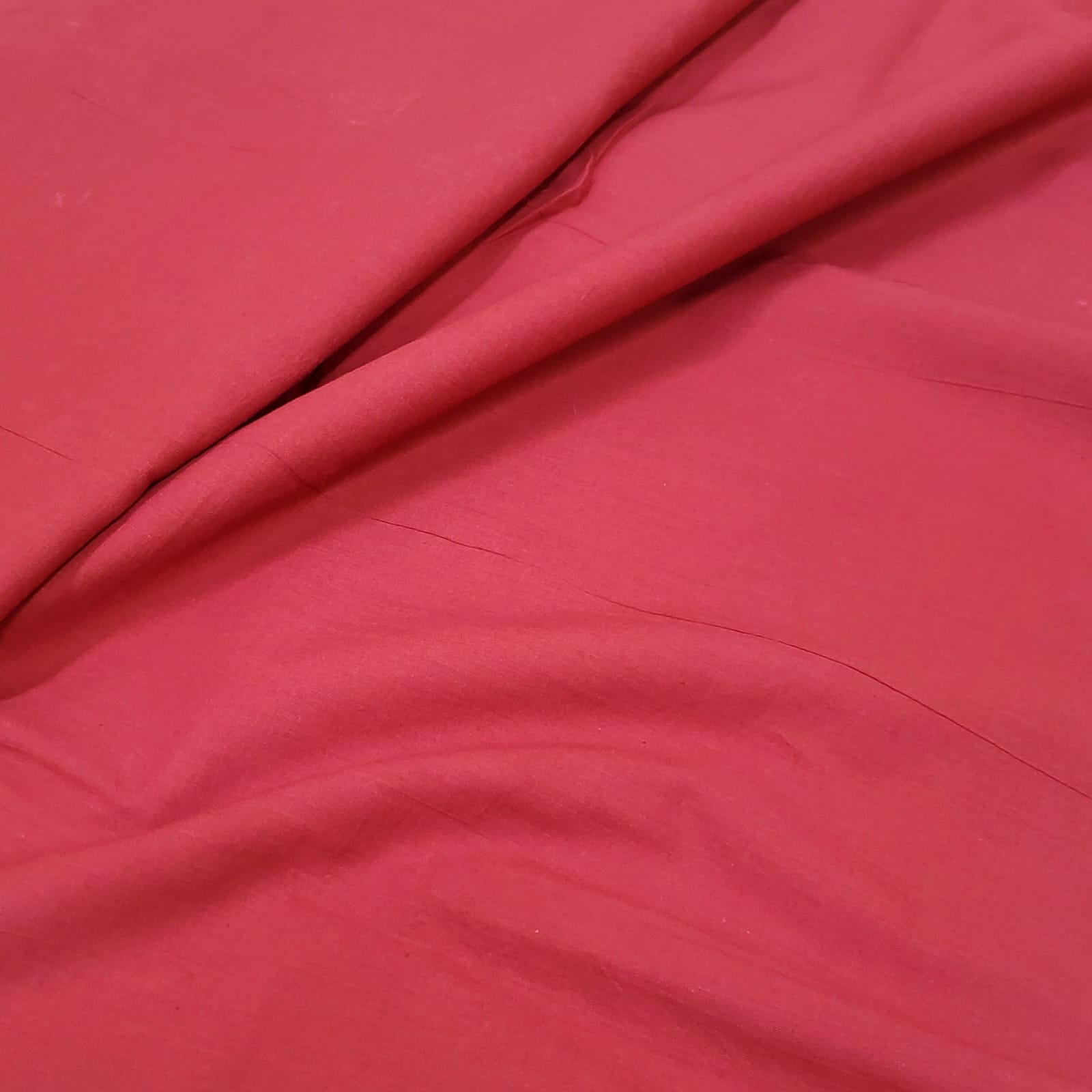 Silket Cotton Plain Fabric (Water Melon Red) Silket Cotton Plain Fabric (Water Melon Red)