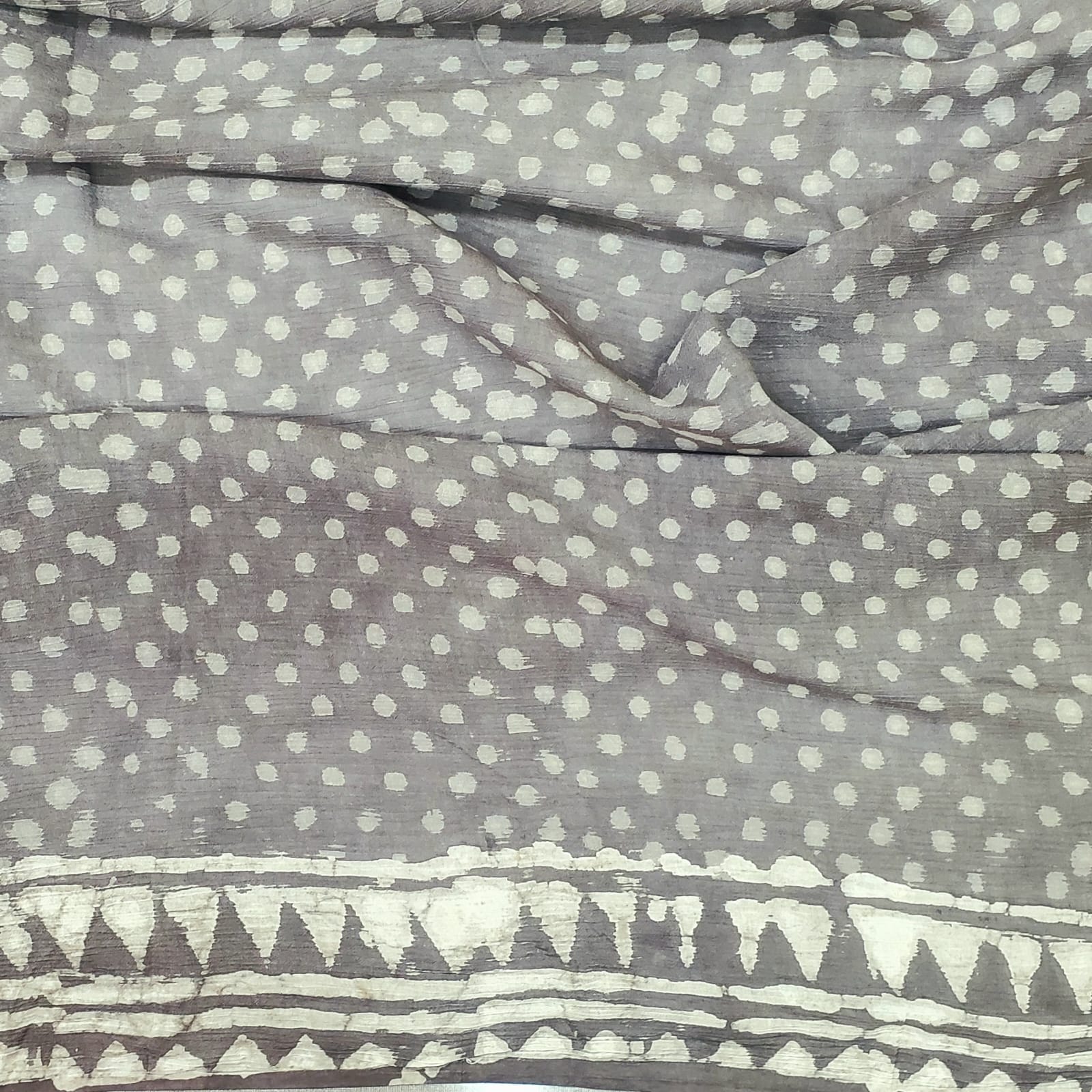 Modal Chiffon Dabu Print Saree #2 Modal Chiffon Dabu Print Saree #2