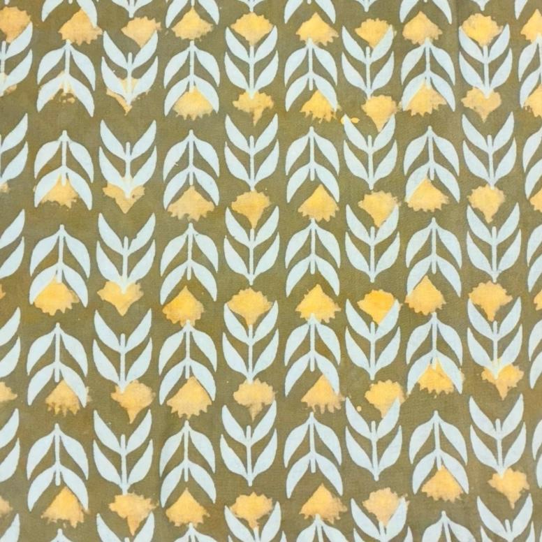 Indigo Dabu Pastel Cotton Print #3 Indigo Dabu Pastel Cotton Print #3