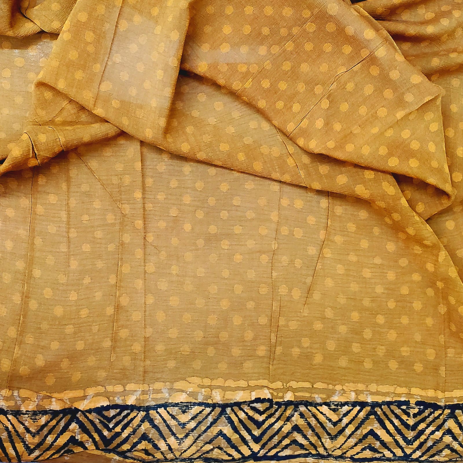 Modal Chiffon Dabu Print Saree #5 Modal Chiffon Dabu Print Saree #5