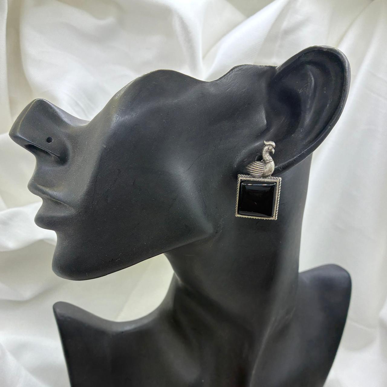 Silver plated Brass Earrings (Sky Blue) #13 Silver plated Brass Earrings (Sky Blue) #13