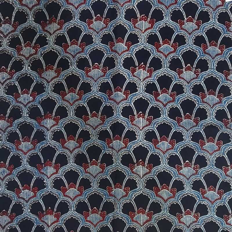 Ajrakh Print Cotton Fabric #16