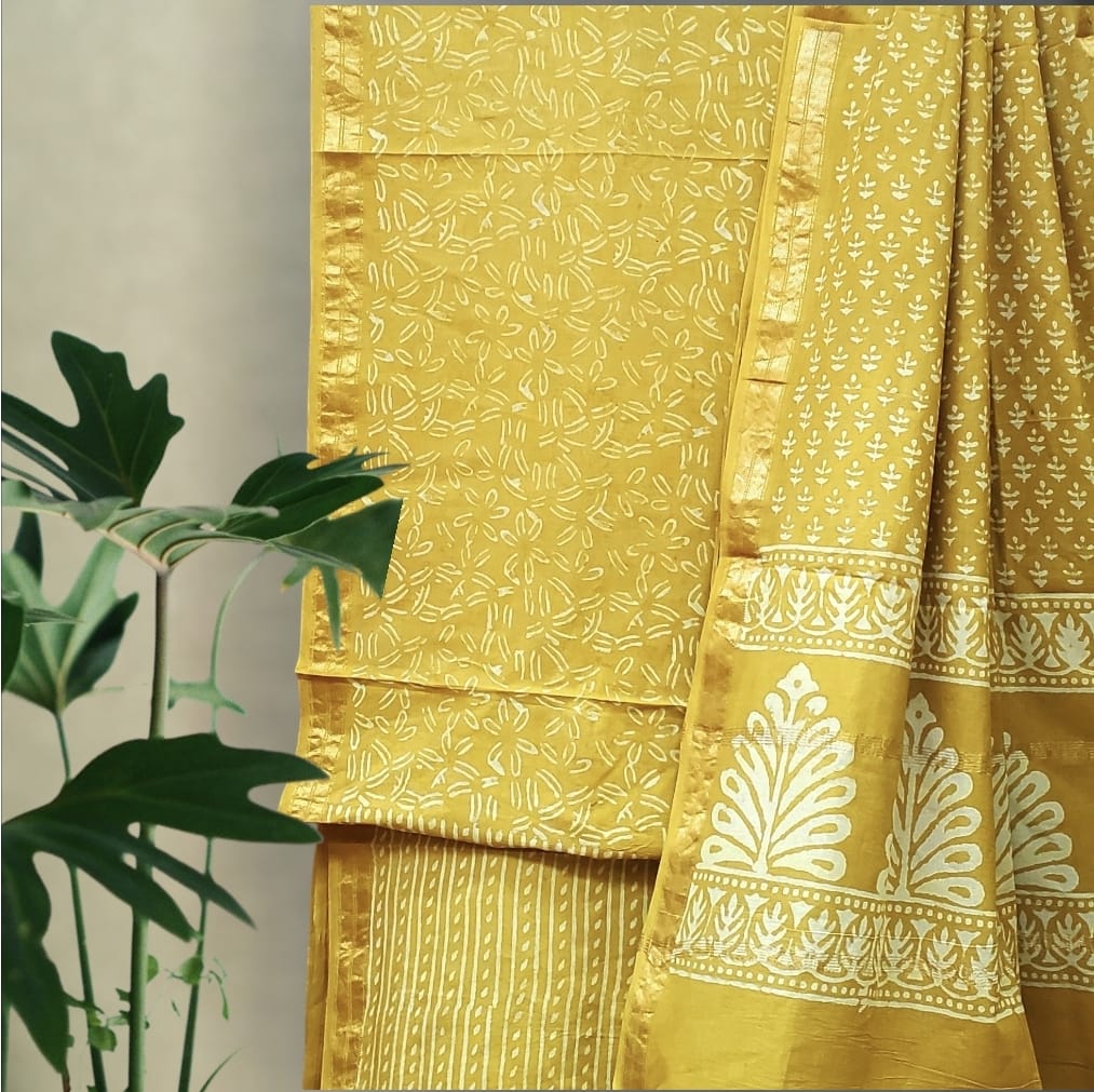 Modal Cotton Pipar Dabu Print Suit Set #16 Modal Cotton Pipar Dabu Print Suit Set #16