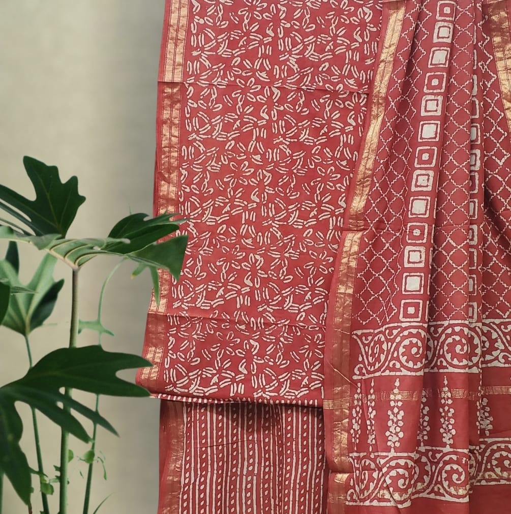 Modal Cotton Pipar Dabu Print Suit Set #20 Modal Cotton Pipar Dabu Print Suit Set #20