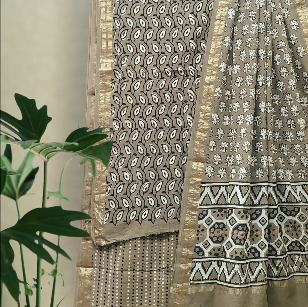 Modal Cotton Pipar Dabu Print Suit Set #21 Modal Cotton Pipar Dabu Print Suit Set #21