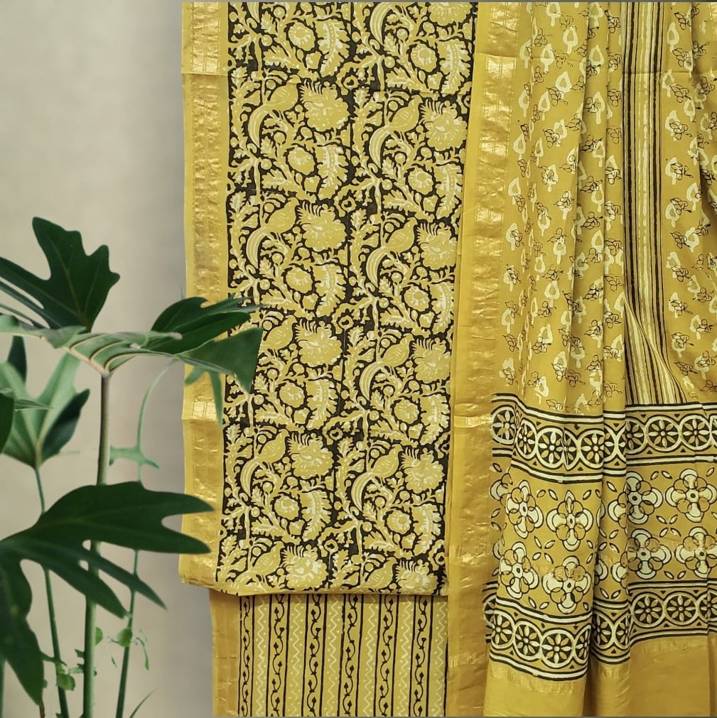 Modal Cotton Akola Dabu Print Suit Set #9 Modal Cotton Akola Dabu Print Suit Set #9