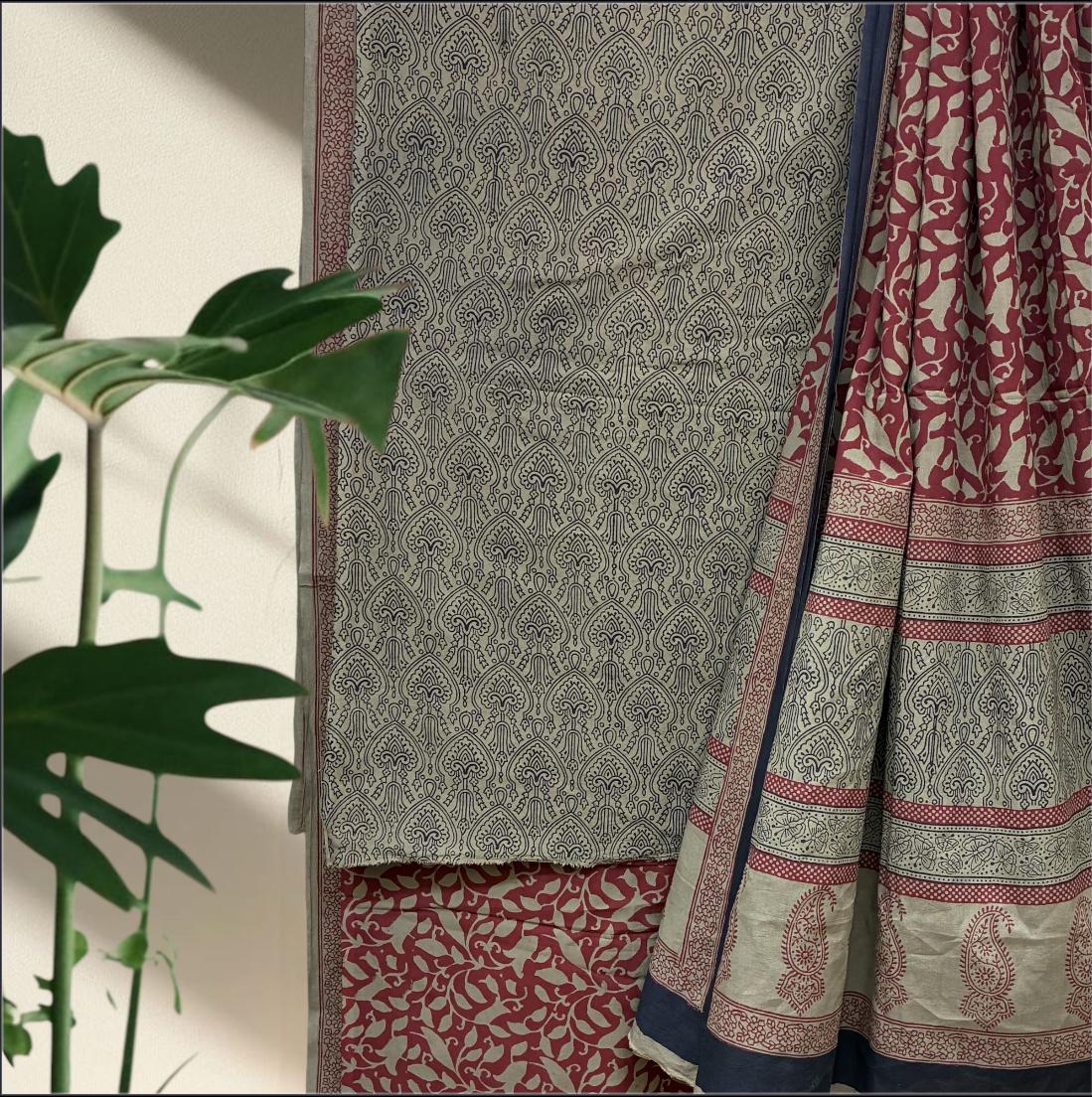 Bagh Print Cotton Suit Set #9 Bagh Print Cotton Suit Set #9