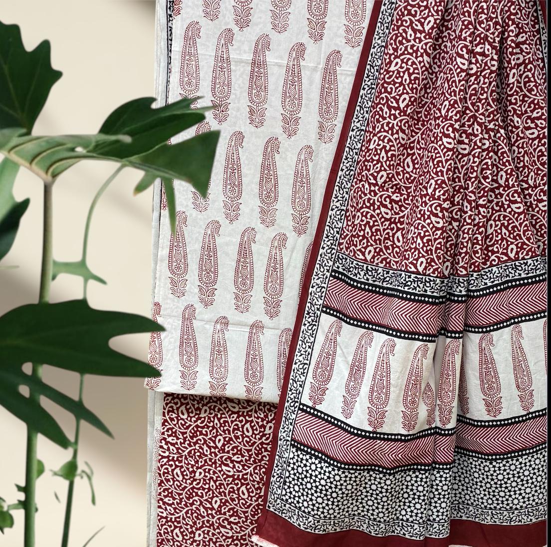 Bagh Print Cotton Suit Set #10 Bagh Print Cotton Suit Set #10