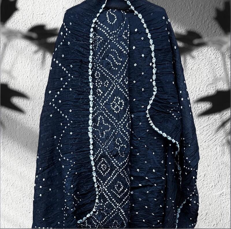 Cotton Satin Single Bandhej 3 Pc Suit #2 Cotton Satin Single Bandhej 3 Pc Suit #2