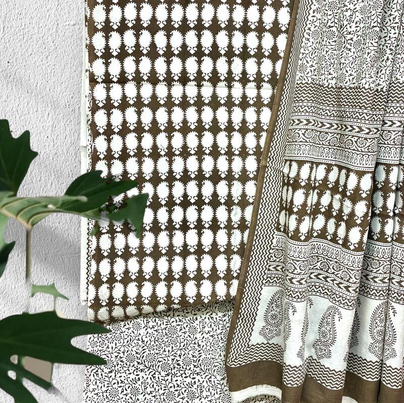 Bagh Print Cotton Suit Set #11