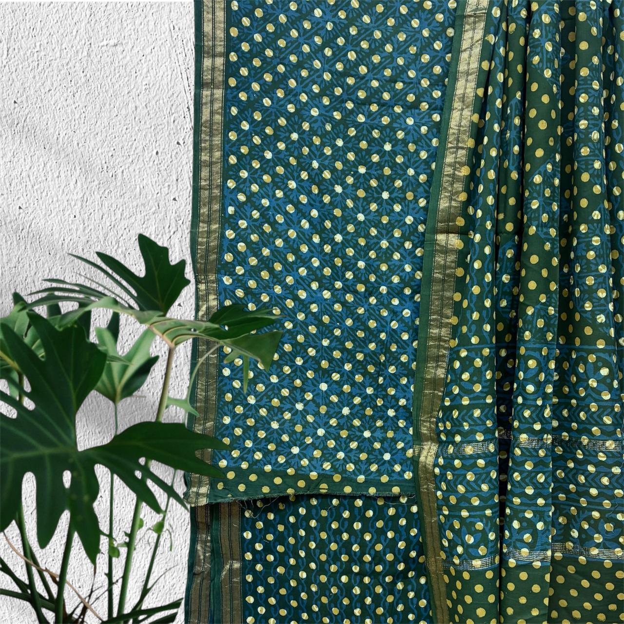 Modal Cotton Pipar Dabu Print Suit Set #26 Modal Cotton Pipar Dabu Print Suit Set #26