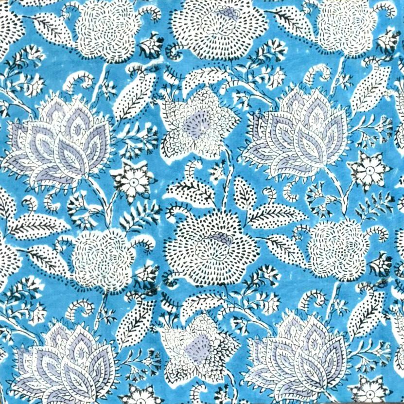 Sanganeri Handblock Cotton Fabric #55 Sanganeri Handblock Cotton Fabric #55