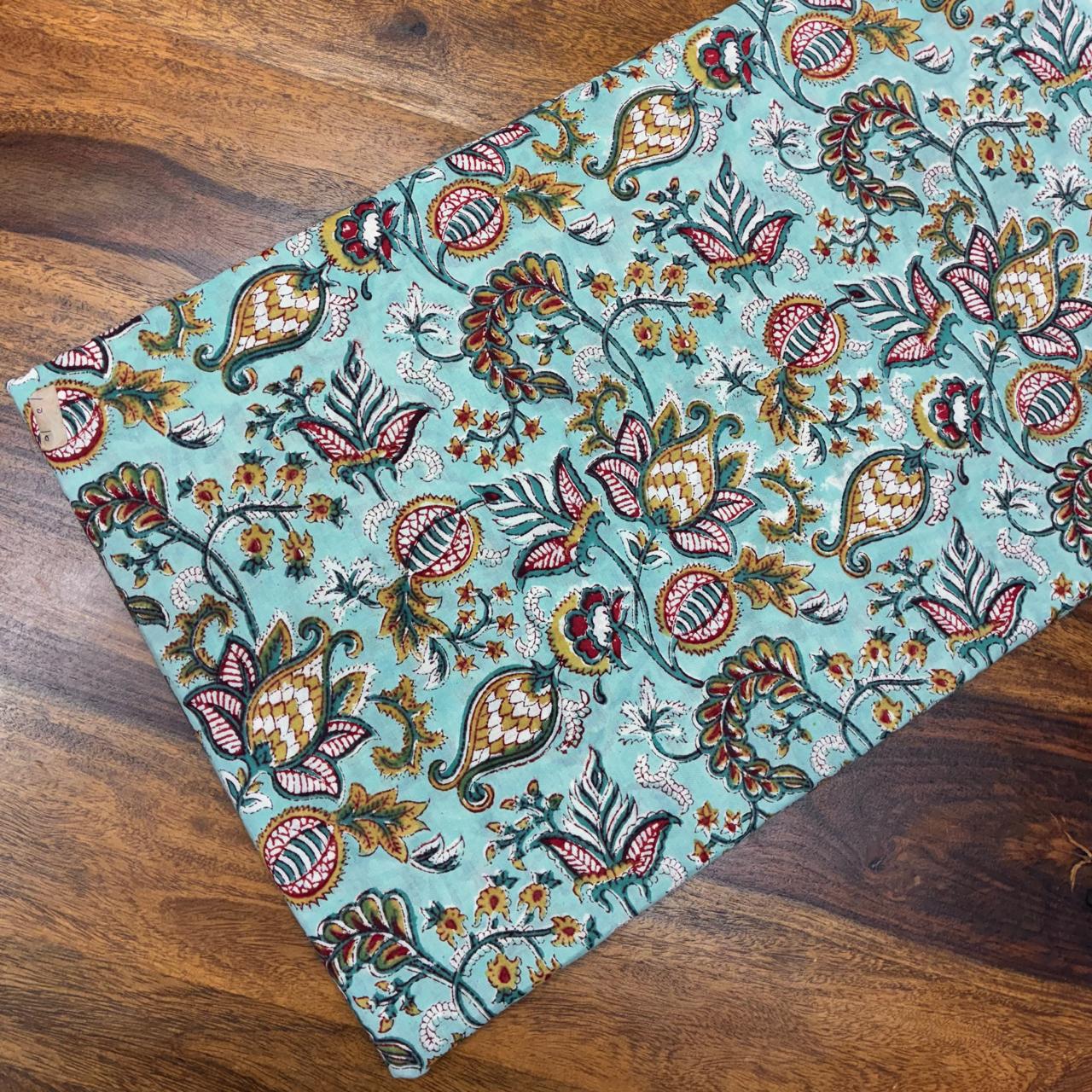 Sanganeri Handblock Cotton Fabric #57 Sanganeri Handblock Cotton Fabric #57