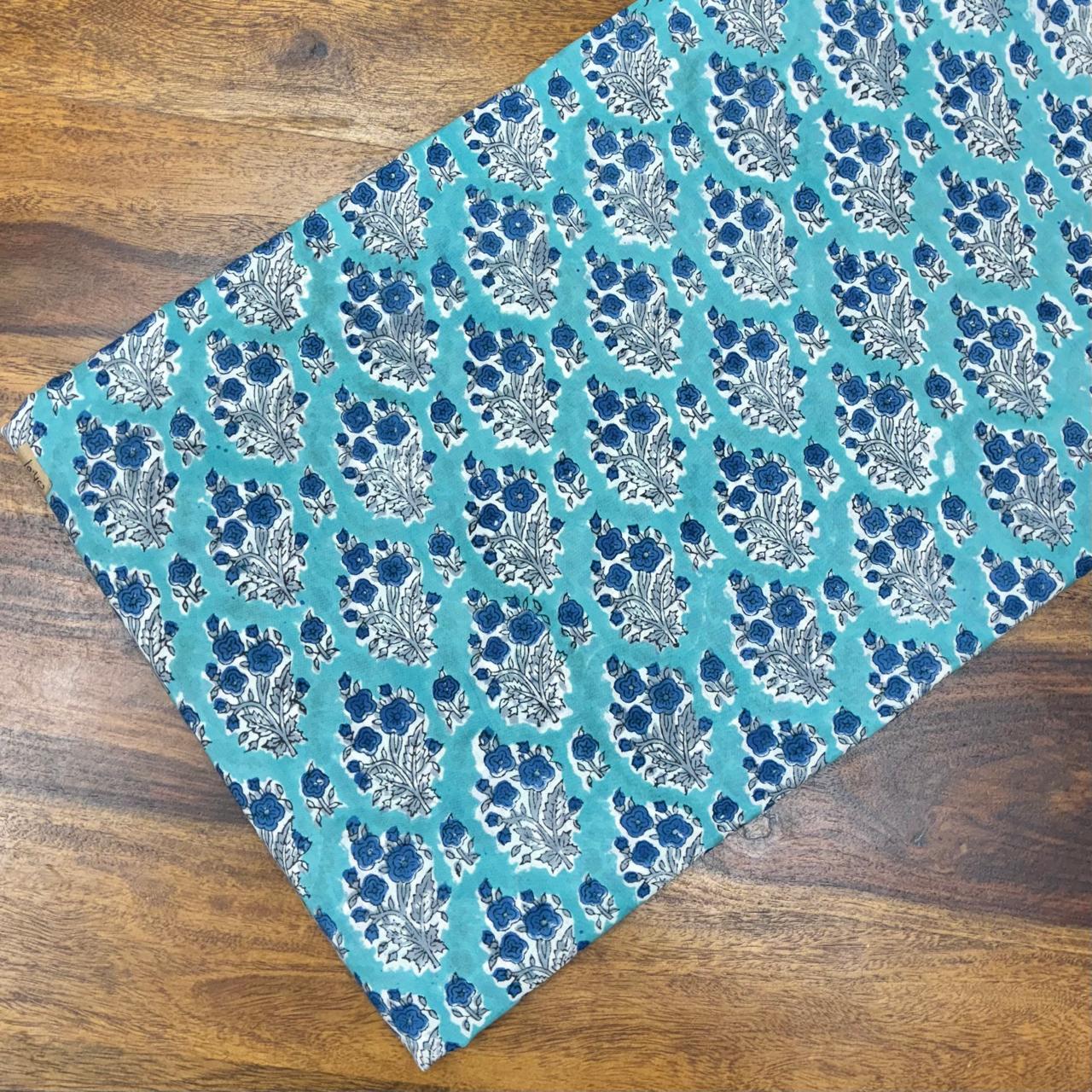 Sanganeri Handblock Cotton Fabric #62 Sanganeri Handblock Cotton Fabric #62