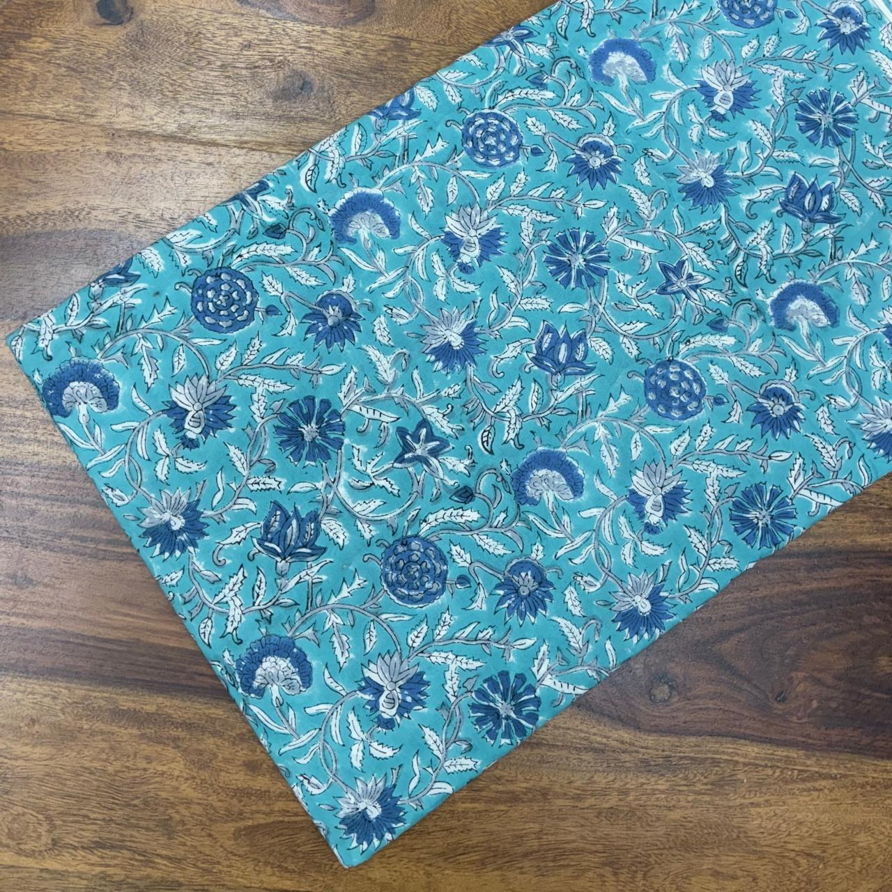 Sanganeri Handblock Cotton Fabric #63 Sanganeri Handblock Cotton Fabric #63