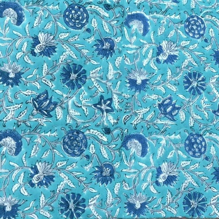 Sanganeri Handblock Cotton Fabric #63 Sanganeri Handblock Cotton Fabric #63