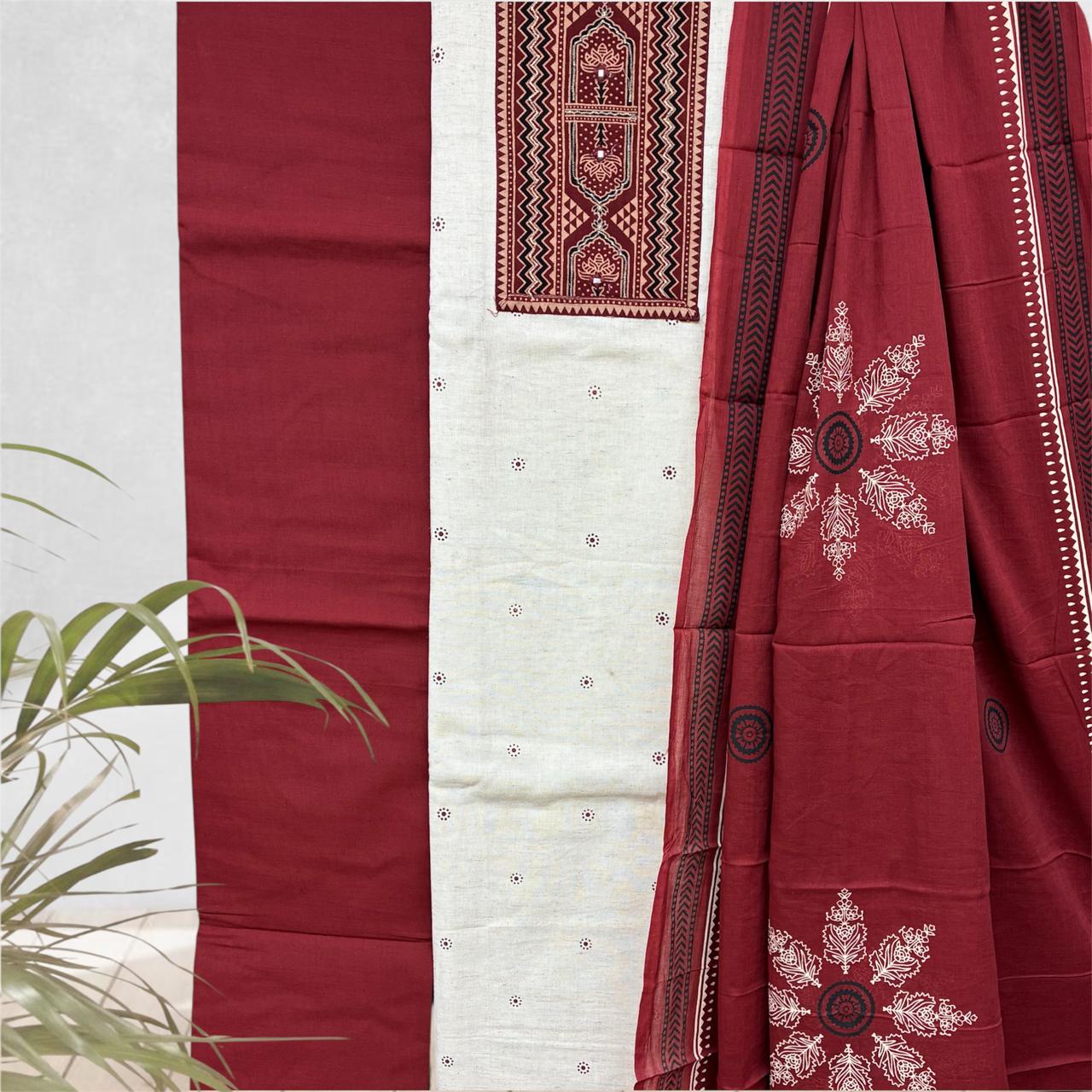 Khadi Cotton Patch Work Suit Set #3 Khadi Cotton Patch Work Suit Set #3