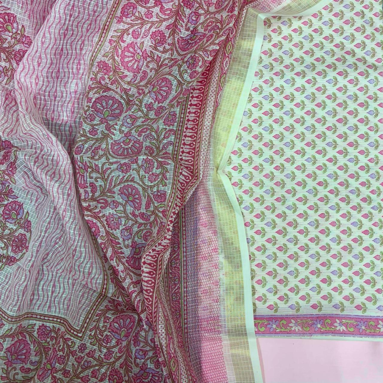 Pastel Cotton Kota Dupatta Suit Set #3 Pastel Cotton Kota Dupatta Suit Set #3