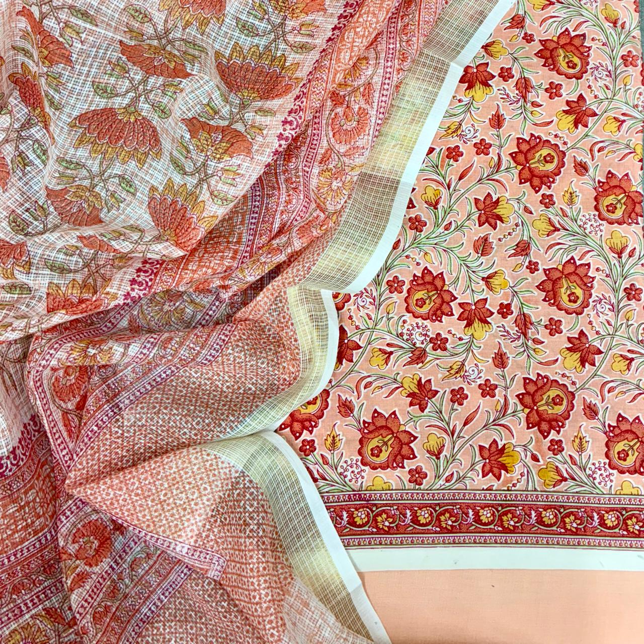 Pastel Cotton Kota Dupatta Suit Set #5 Pastel Cotton Kota Dupatta Suit Set #5