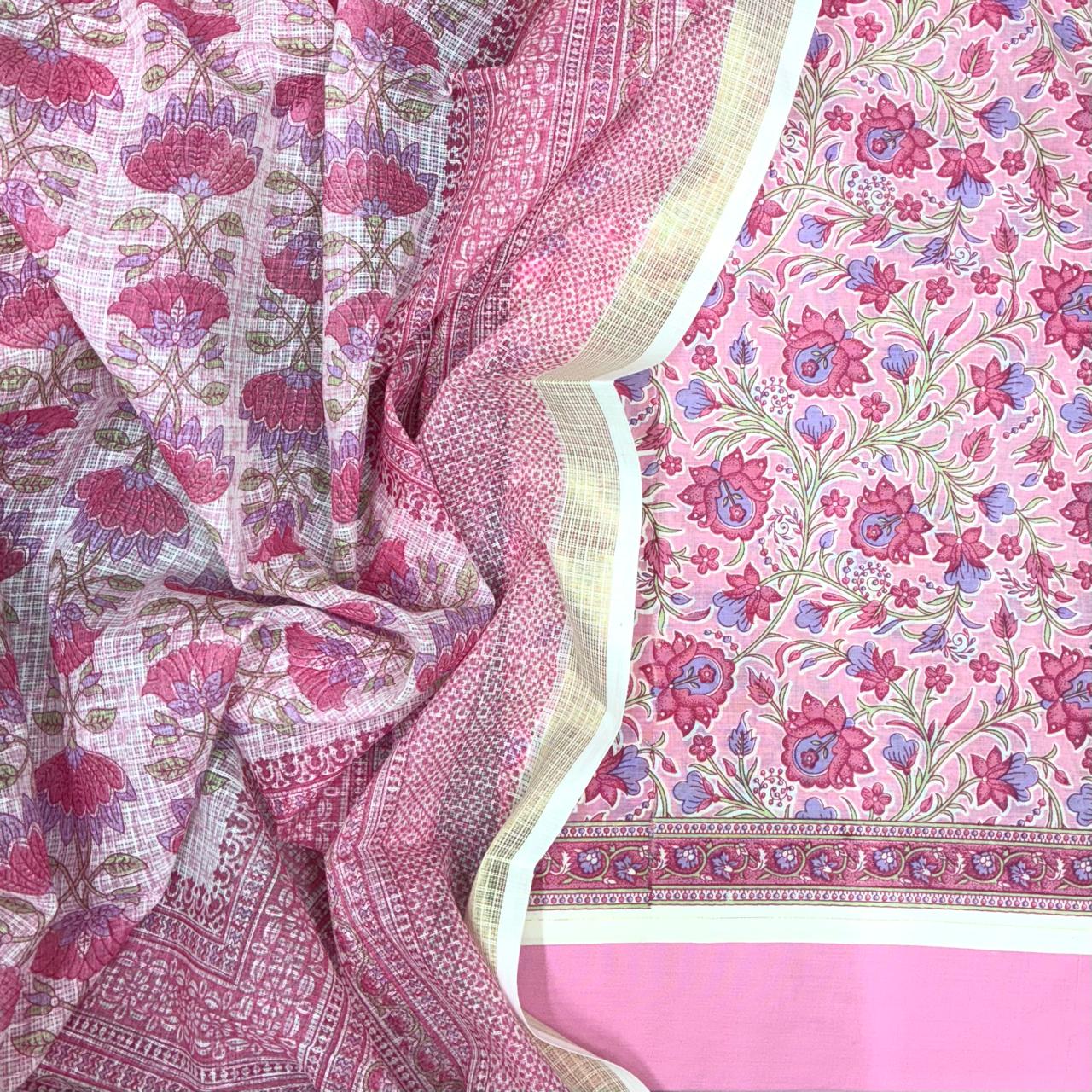 Pastel Cotton Kota Dupatta Suit Set #7 Pastel Cotton Kota Dupatta Suit Set #7