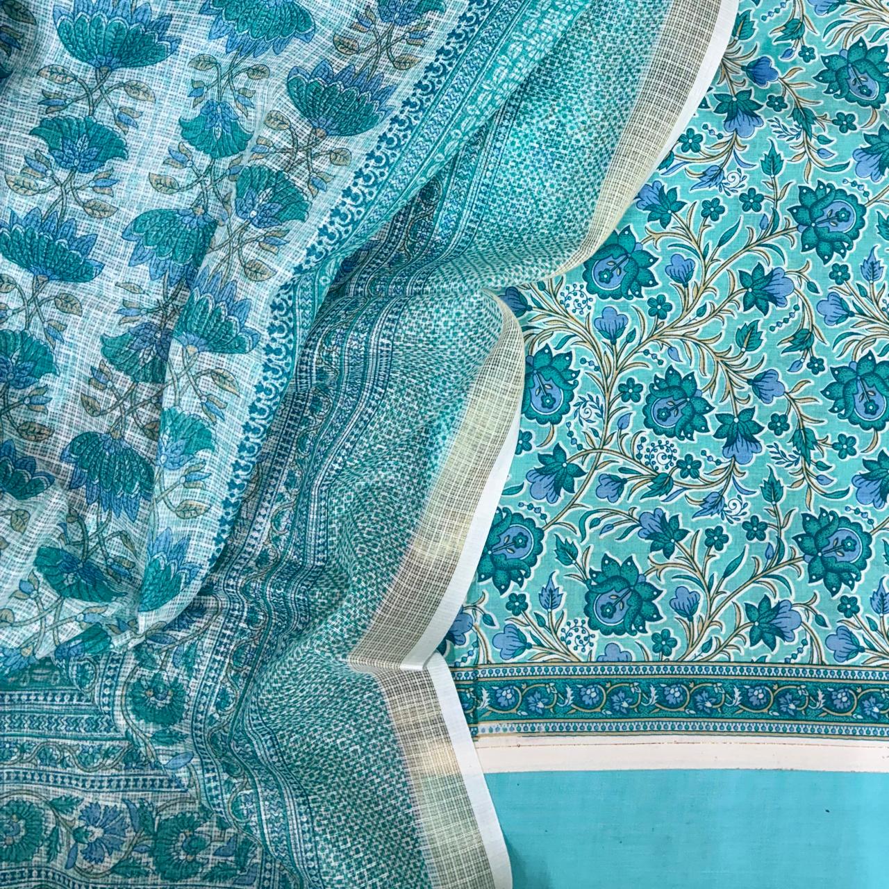 Pastel Cotton Kota Dupatta Suit Set #8 Pastel Cotton Kota Dupatta Suit Set #8
