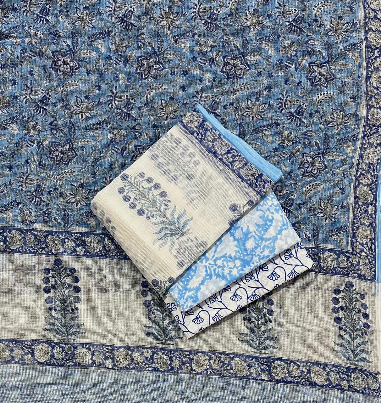 Mughal Print Cotton Kota Doria 4 Pc Suit Set #10 Mughal Print Cotton Kota Doria 4 Pc Suit Set #10